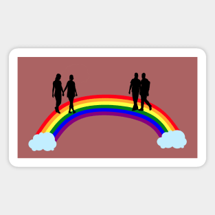 Rainbow bridge (dark version) Magnet